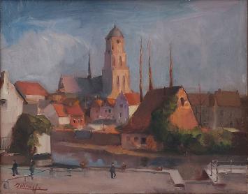 De Belgische schilder Joseph Thilleux