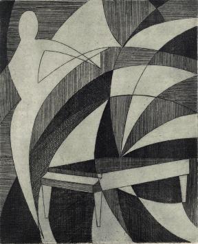 De Belgische etser Léon Smets met dansles