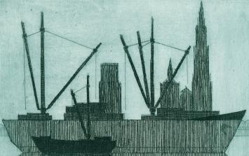 Gesigneerde ets van Léon Smets kopen