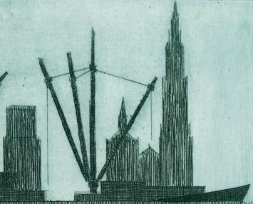 Schepen op rechteroever te Antwerpen