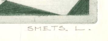 Gesigneerde ets van Léon Smets aankopen