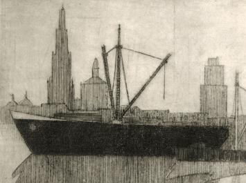 Originele Antwerpse ets van Léon Smets kopen