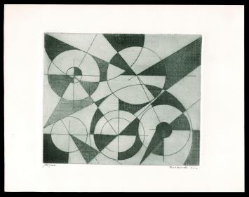 abstracte ets van L. Smets, Belgische graficus