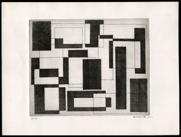 Abstracte ets van de Belgische kunstenaar Léon Smets kopen