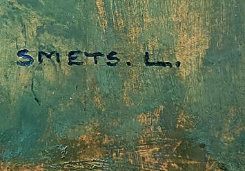 Kunstwerk op karton geschilderd