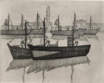 De Mechelse etser Léon Smets met grafisch kunstwerk