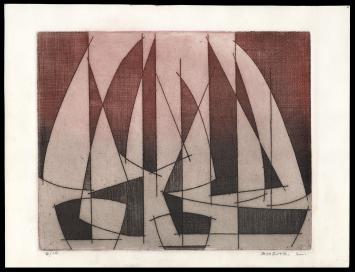 Abstracte ets van de Belgische kunstenaar Léon Smets kopen