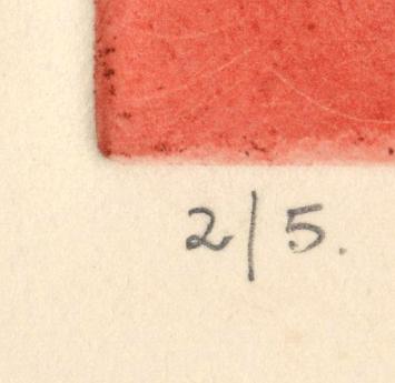 Ets in rood (sanguine) van L. Smets