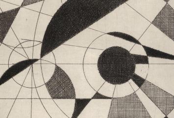 Gesigneerde ets van Léon Smets, zonder kader