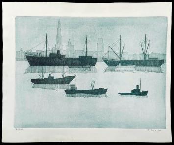 Boten geëtst door Mechelse kunstenaar Léon Smets