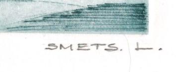 Ets, boten van de Mechelse kunstenaar Léon Smets
