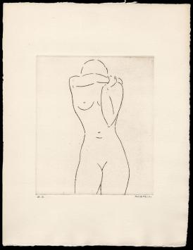 Naakt gravure van de Belgische kunstenaar Léon Smets kopen