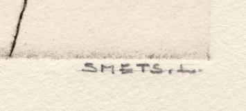 Burijngravure, Naakt met arm voor het hoofd E.A.