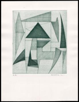 Abstracte ets van de Belgische kunstenaar Léon Smets kopen