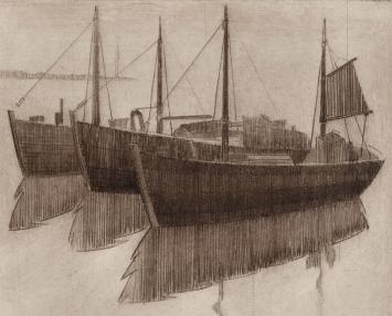 Gesigneerde ets van Léon Smets kopen