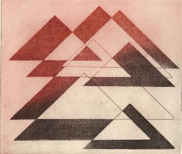 Kleine genummerde ets van Léon Smets