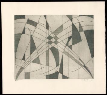 Abstracte ets van de Belgische etser Léon Smets kopen