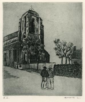Grafisch kunstwerk van de Antwerpse etser Smets Léon
