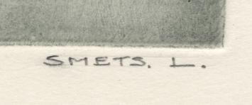 Ets, praatje aan de kerk 1951 E.A.