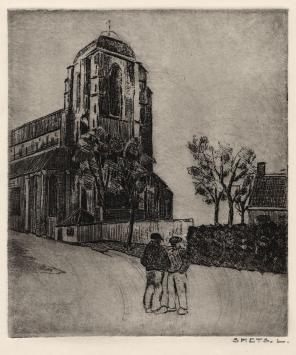 Grafisch kunstwerk van de Antwerpse etser Smets Léon