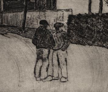 Gesigneerde ets van Léon Smets kopen