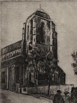 Ets, praatje aan de kerk 1951