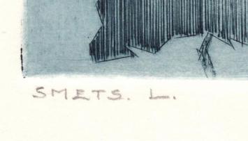 Ets, twee schepen op het water 12/120