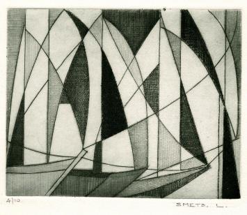 Een genummerde ets van Léon Smets