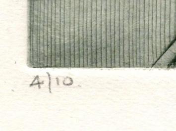 Mechelse kunstenaar L. Smets met een grafisch kunstwerk