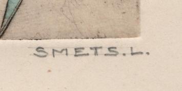Gesigneerde ets van Léon Smets kopen