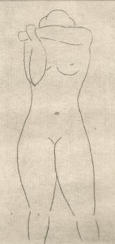 De Mechelse etser Léon Smets met een klein grafisch kunstwerkje