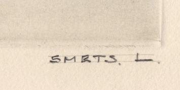 Burijngravure, visser in de vissershaven 82/100