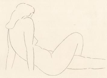 De Belgische etser Léon Smets met een grafisch kunstwerkje