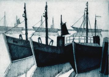 Gesigneerde ets van Léon Smets kopen