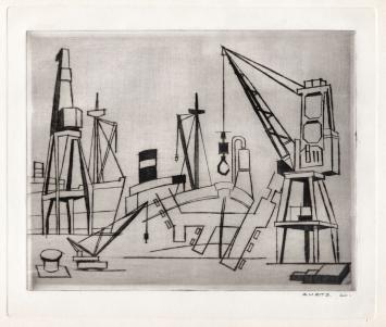 Een genummerde ets van Léon Smets