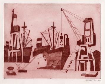 Een genummerde ets van Léon Smets