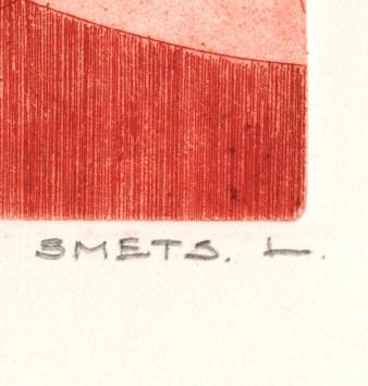 Gesigneerde ets van Léon Smets kopen