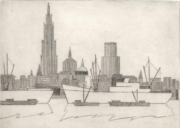 Originele Antwerpse ets van Léon Smets kopen