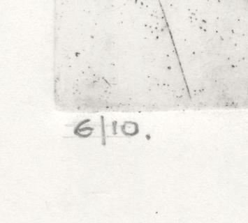 Mechelse kunstenaar L. Smets met een ets