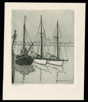 Een ets van de Belgische kunstenaar Léon Smets kopen