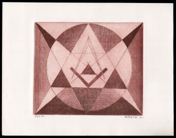 Abstracte ets van de Belgische kunstenaar Léon Smets kopen