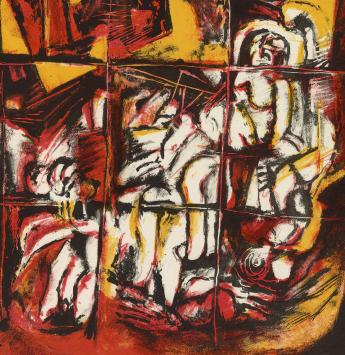 Abstracte compositie, de mensen in de stad 6/150