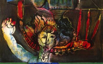 De kunstenaar Shaul Smira als graficus