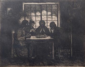 Grote ets van de Belgische kunstenaar Jacob Smits