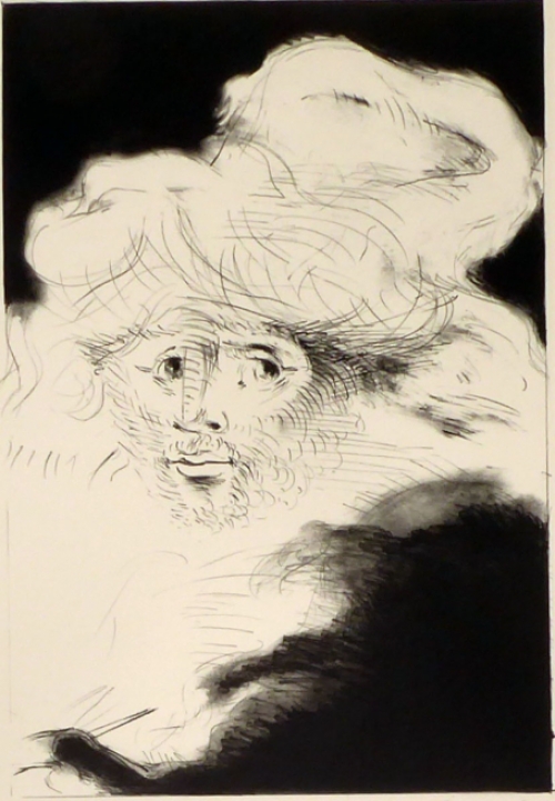 Roger Somville met een zwart-wit litho