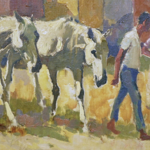 Kunstschilder John Gérard met een Spaans tafereel