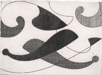 De Belgische etser Léon Smets  met een ets