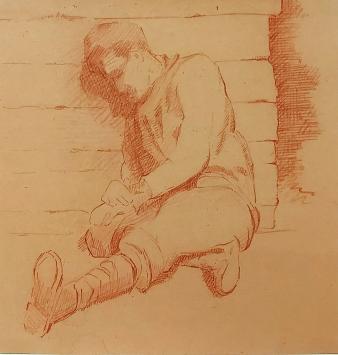 Tekening van Stan Peet kopen in eigentijds kader