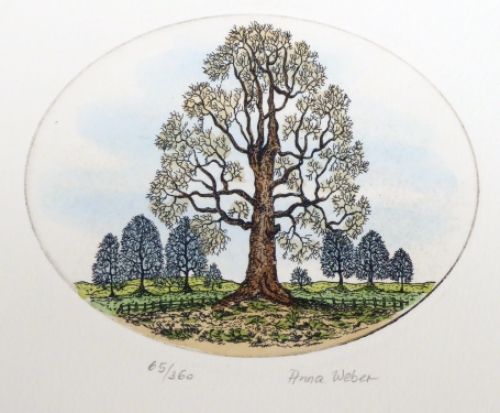 Lithographie der deutschen Künstlerin Anna Weber