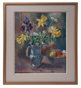 Olieverfschilderij van de Belgische kunstenaar Georges Steel